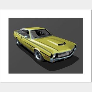 AMC Javelin in Golden Lime Posters and Art